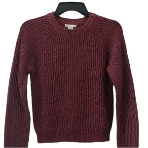 H&M Burgundy Tweed Sweater sz XS